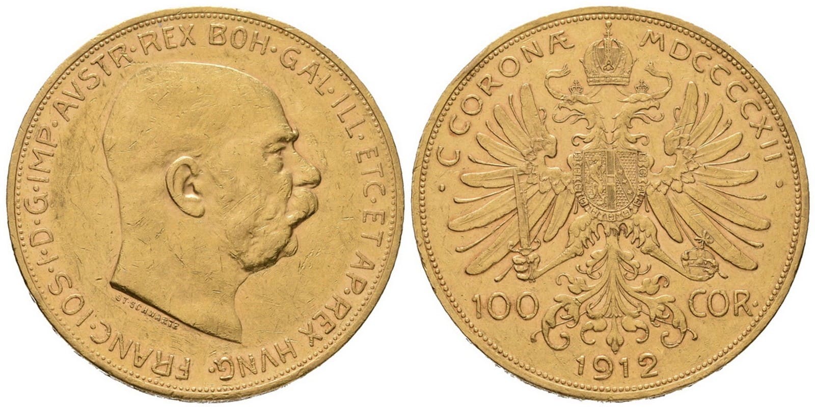 100 Koruna 1912 — avers a revers