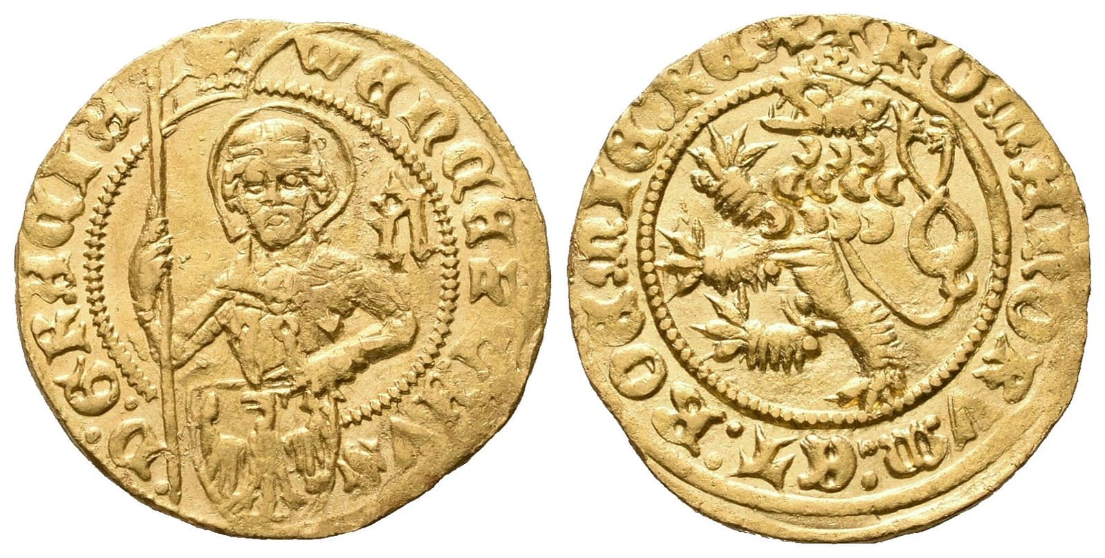 Dukát Václav IV. (1378–1419), Auerbach — avers a revers