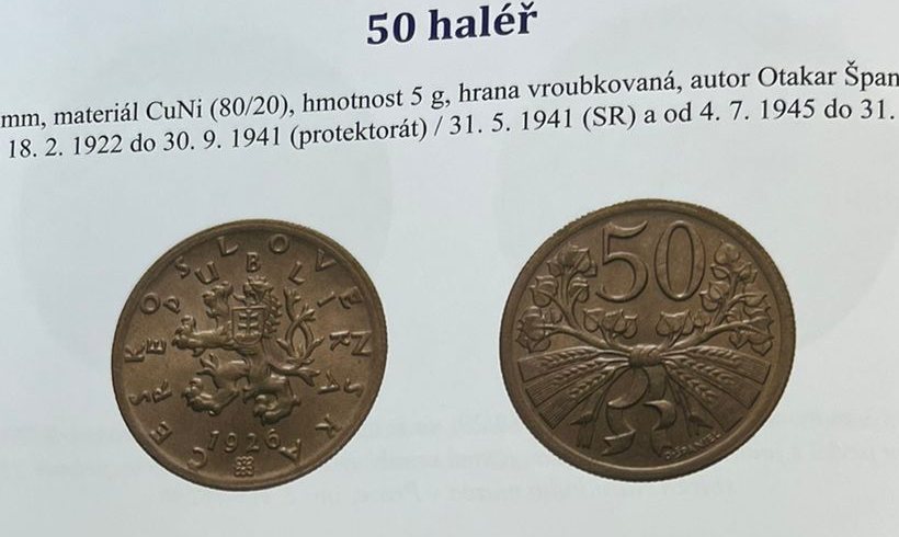 Katalogový list padesátihaléře první republiky s ražbou 1926