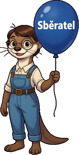 Maskot vydra AUREA — veletrh Sběratel