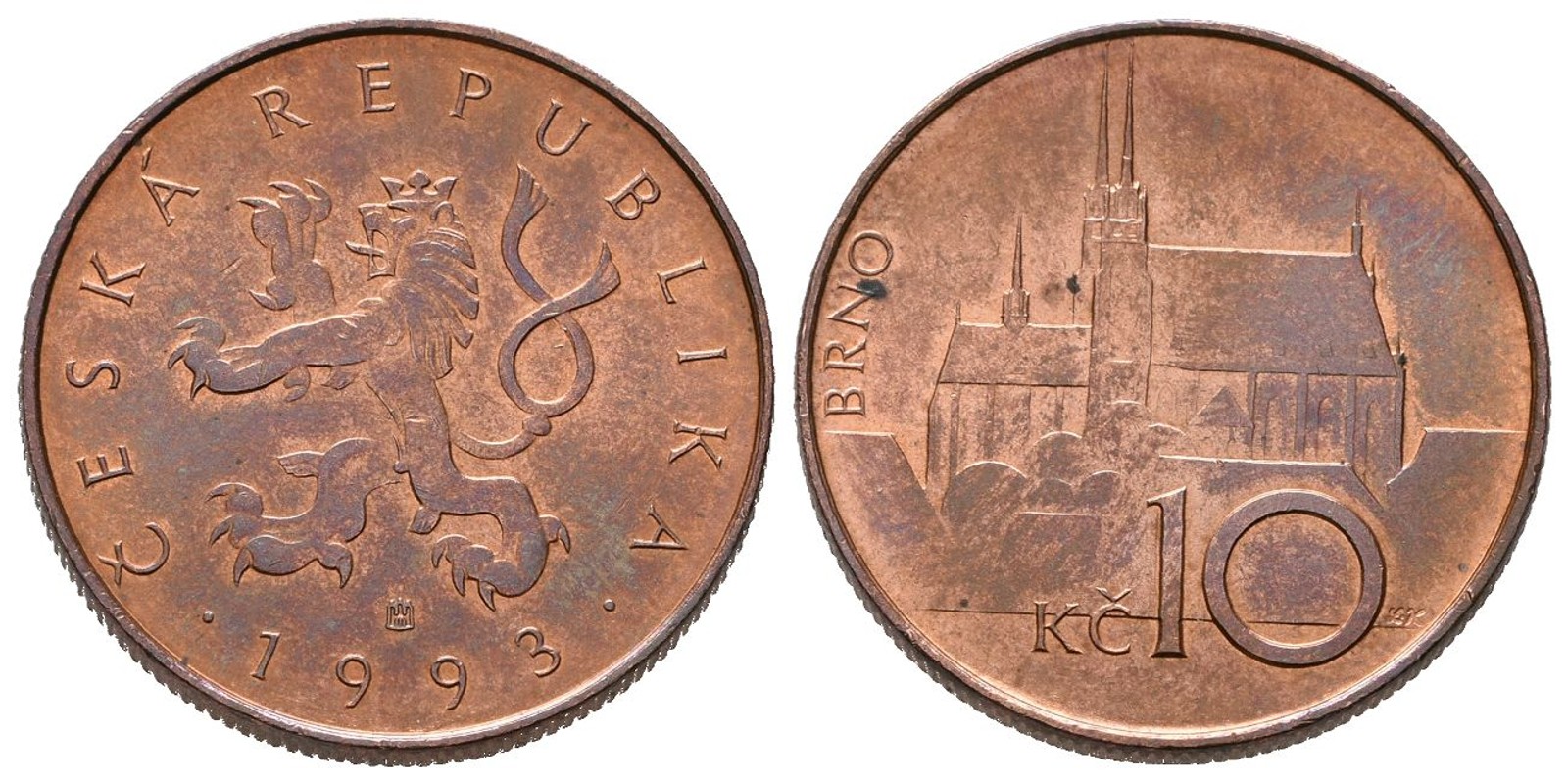 10 Kč 1993 kleines Kč