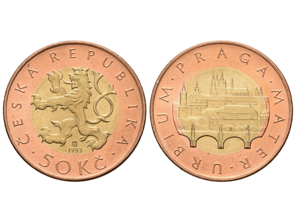 Seltene 50-Kč-Münze